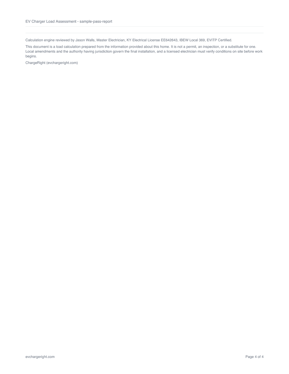 Page 4 of the 200 A service, 2,200 sq ft sample report